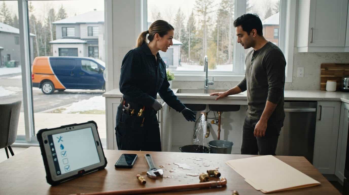 Vérification des renseignements d’une entreprise de plomberie avant des travaux